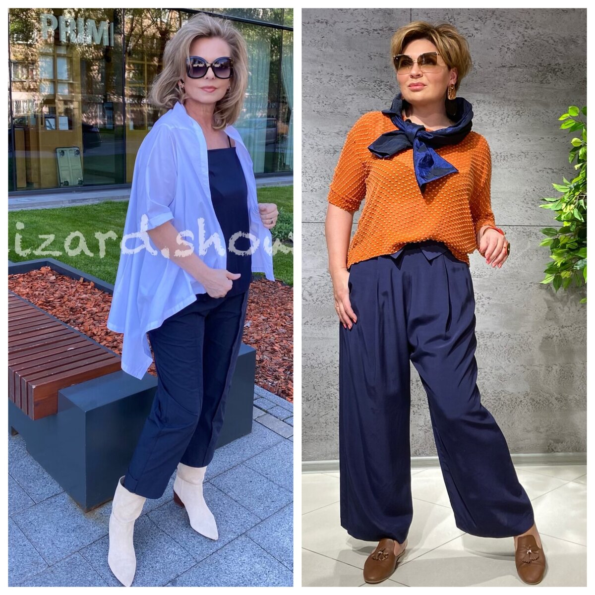 Фото 2, 3. Образы в стиле кэжуал.