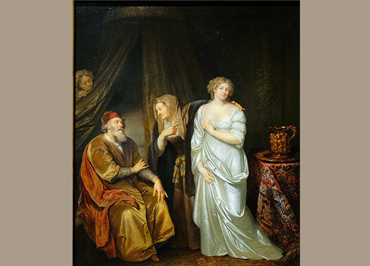 К.Нетшер "Сара приводит Агарь к Аврааму",1673г, Лейденская галерея, из открытых источников