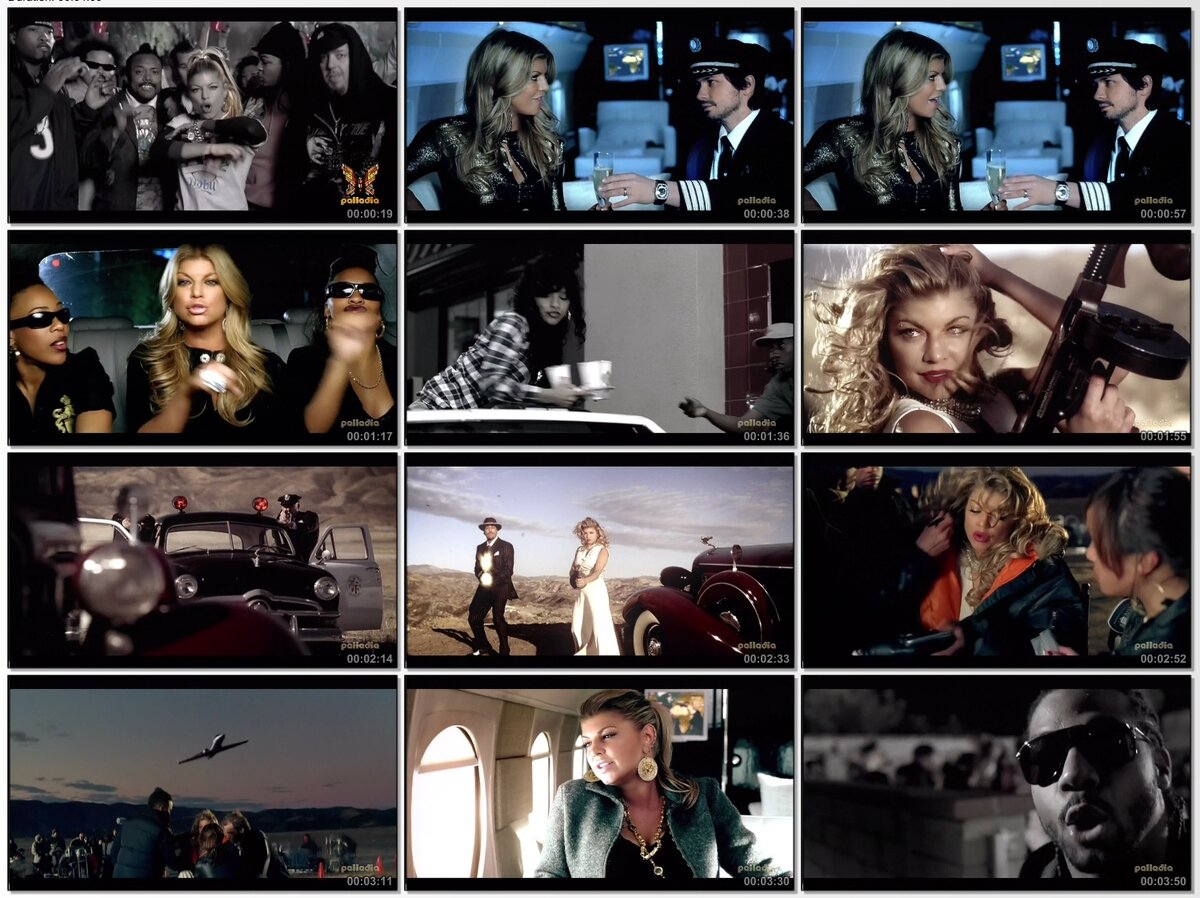 Кадры из клипа "Glamorous" 2007 год