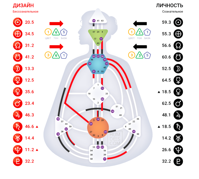 Дизайн Человека. Красное и Черное. Сознательное и бессознательное. Что главнее?