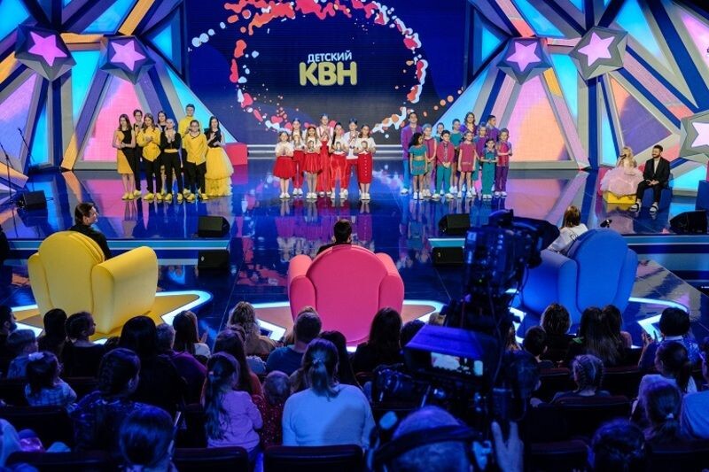 Кадр со съемок шоу «Детский КВН»