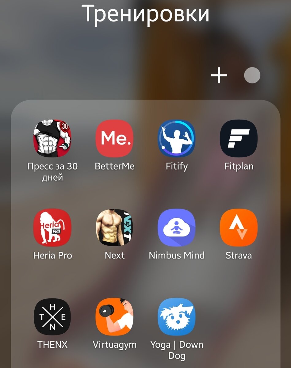 Мои программы тренировок.