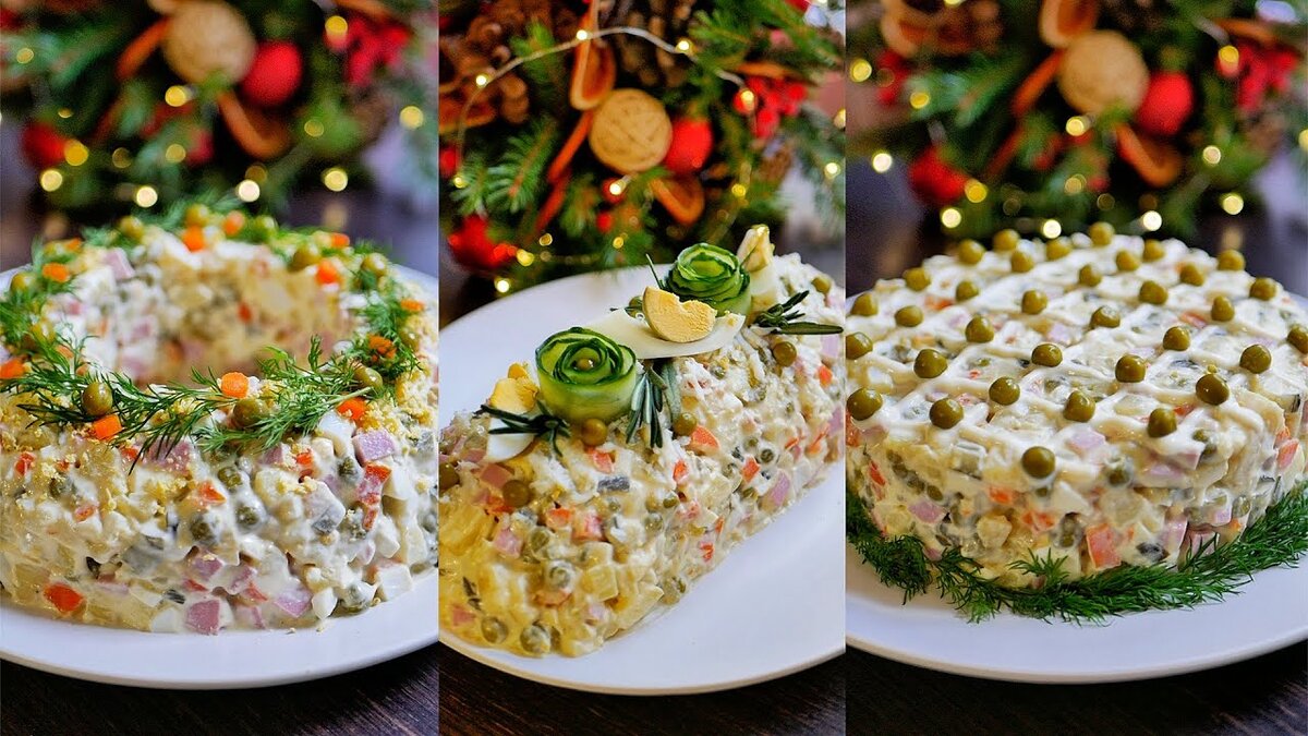 Рецепт: Рафаэлки из крабовых палочек - Как украсить салат красиво и оригинально!