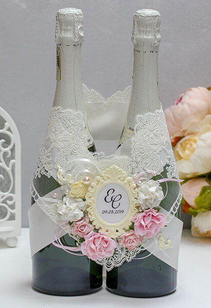 Украшение для шампанского с персонализацией. 