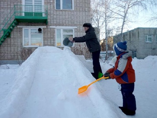 Заключительная заливка горки 