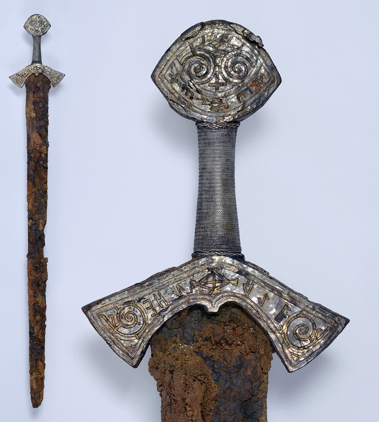 Меч из Лангейда. Photo: Vegard Vike, Museum of Cultural History, UiO