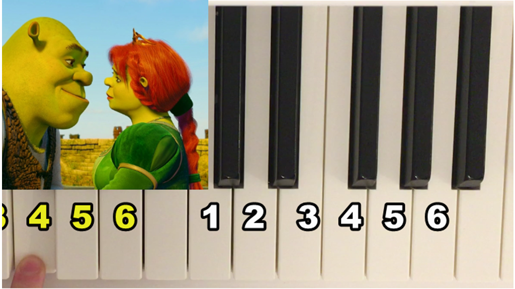 Попробуй сыграть на пианино, синтезаторе или обычном детском пианино эту мелодию по цифрам.
Нажимай цифры в порядке, указанном в видео, и у тебя получится прекрасная, красивая мелодия.