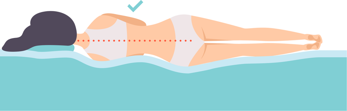 Правильное положение тела во время сна на боку