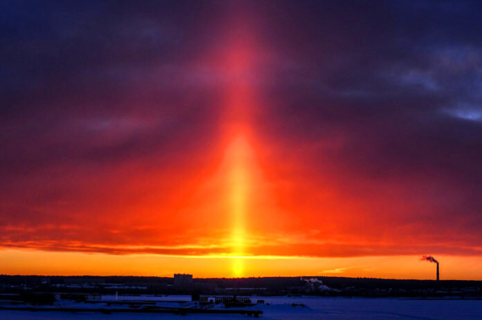                                                                Что такое солнечный столб? 