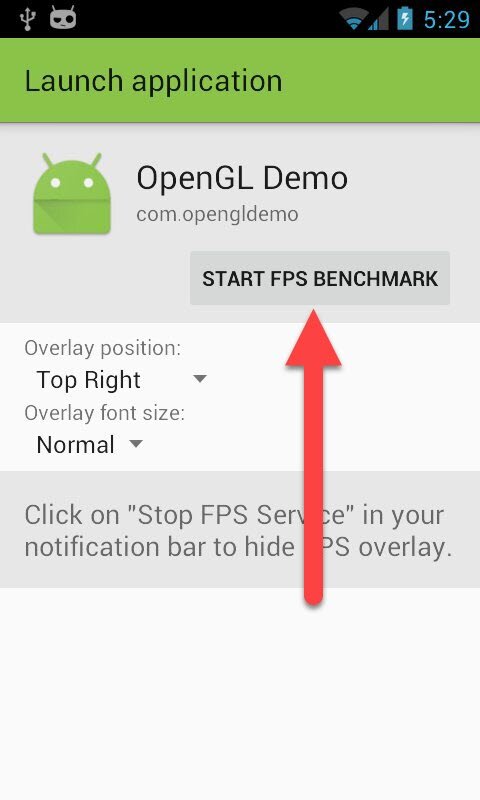Выберите игру из списка предложенных, нажмите «Start FPS benchmark»; 