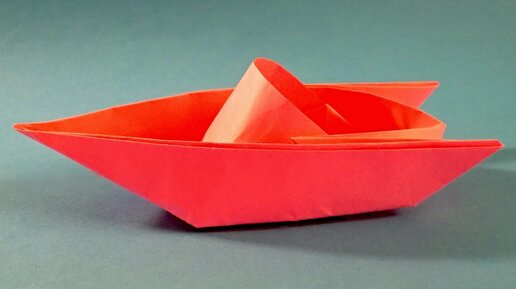 Как сделать катер из бумаги. Оригами катер из бумаги - Origami boat