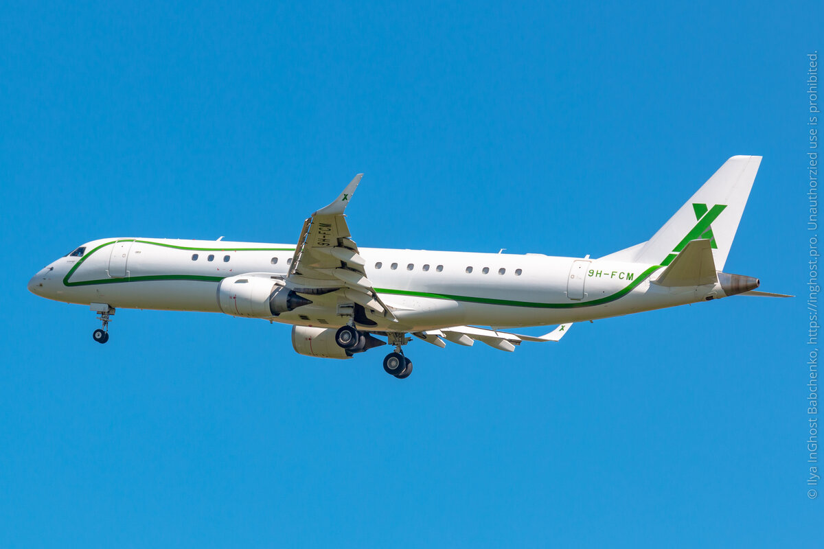 Embraer ERJ-190-100ECJ Lineage 1000, 9H-FCM, AirX