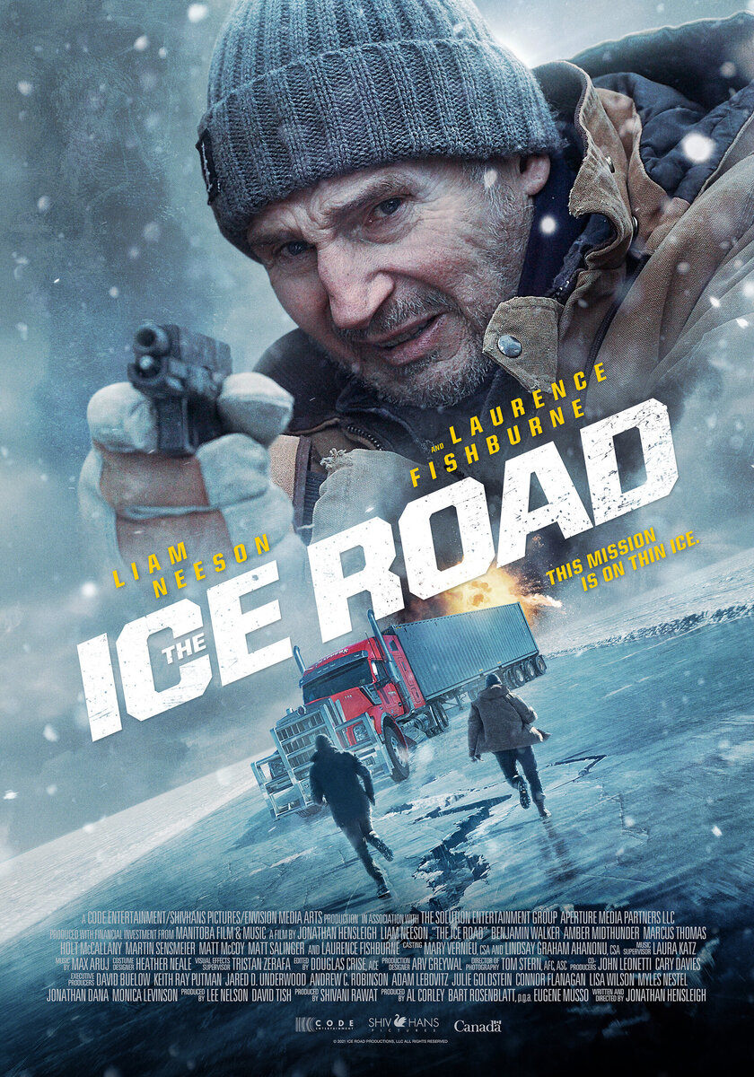 Постер к фильму «Ледяной драйв (The Ice Road)» 2021 года