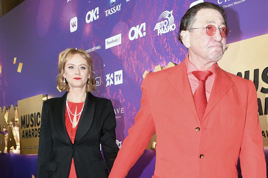 Лепс с женой в марте 2021 года