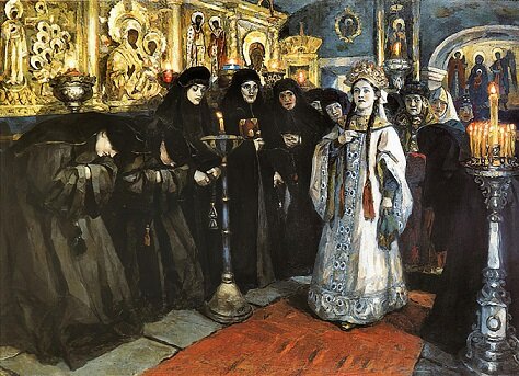 В. Суриков. Посещение царевной женского монастыря. В свободном доступе. Источник: яндекс-картинки.