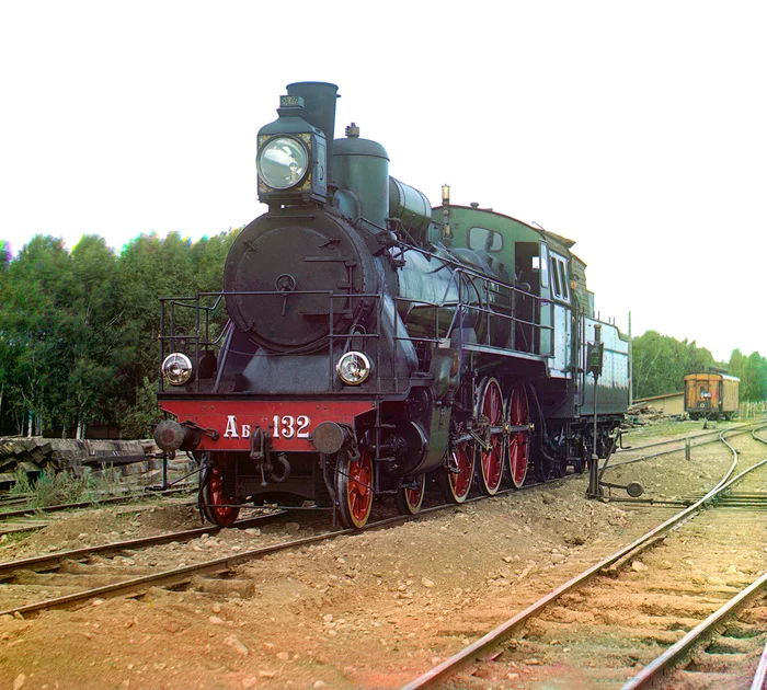 Паровоз "Компаунд" с пароперегревателем Шмидта, 1910