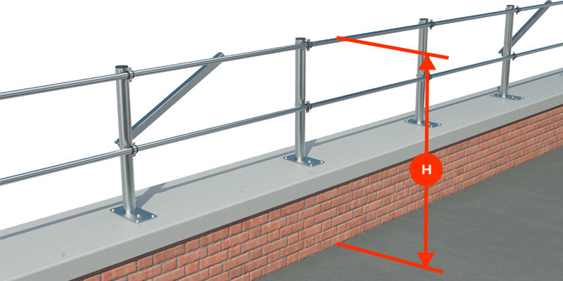 Ограждение установленное на парапет