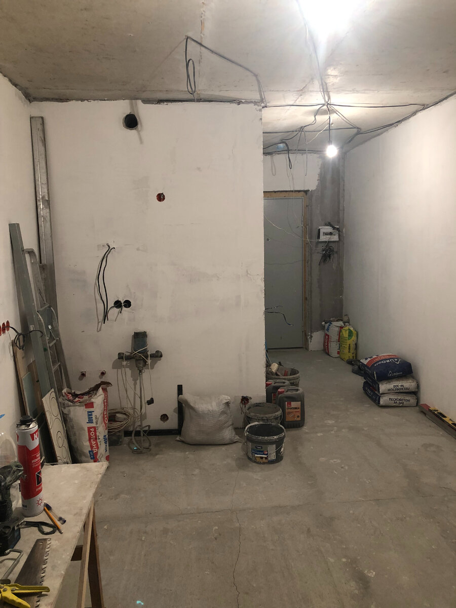 Студия с черновой отделкой