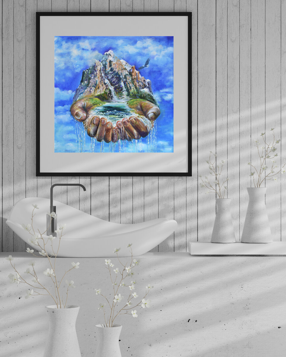 Весь мир в твоих руках. Масло, холст. Bogdalena Bah. 