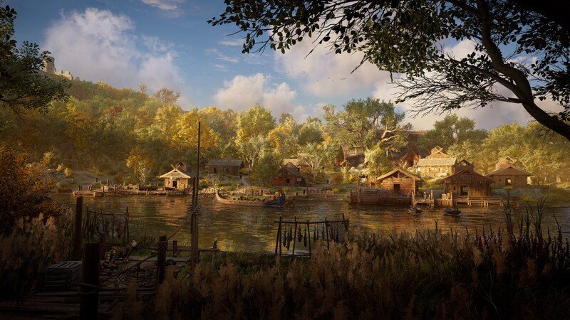 Раннее нам были представлены первые скрины новой игры Assassin's Creed  Valhalla и один из них как раз таки и являлся поселением главного героя.