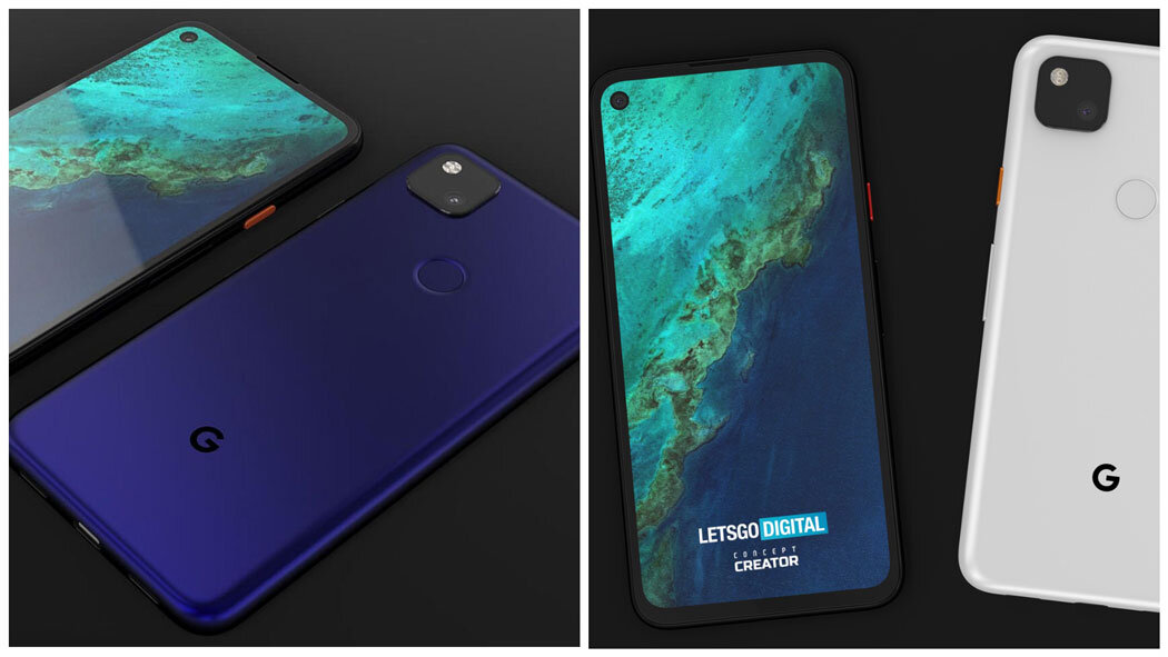 Ранние рендеры нового Google Pixel 4a