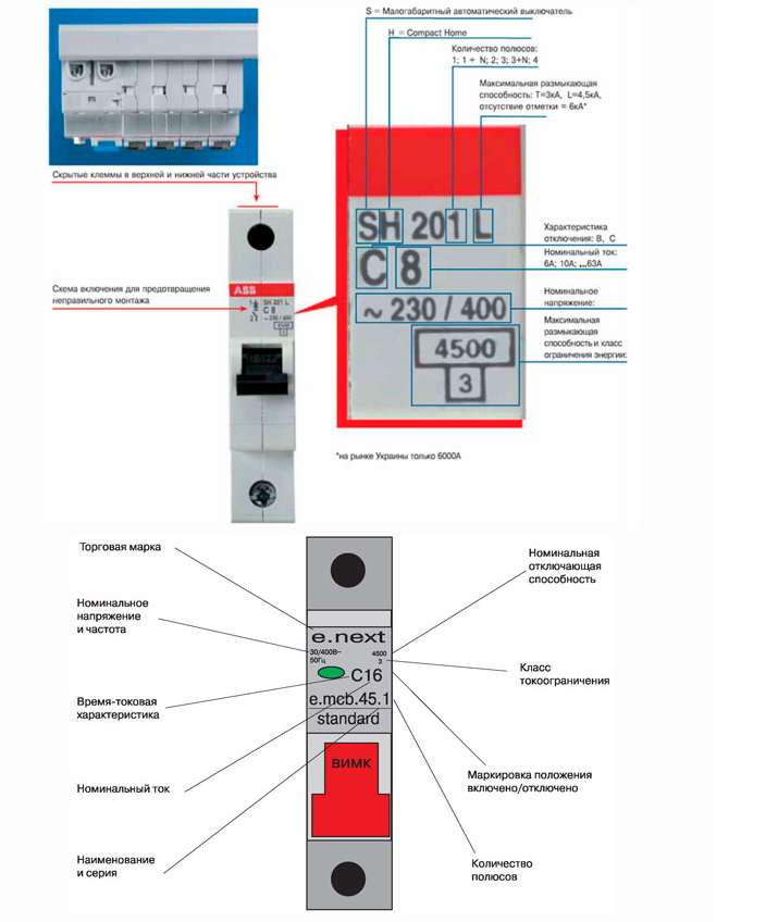 Маркировка автоматических выключателей: значение и расшифровка