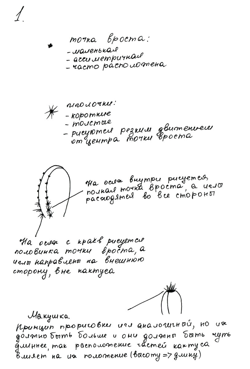 "Объяснялка" по рисованию иголочек № 1