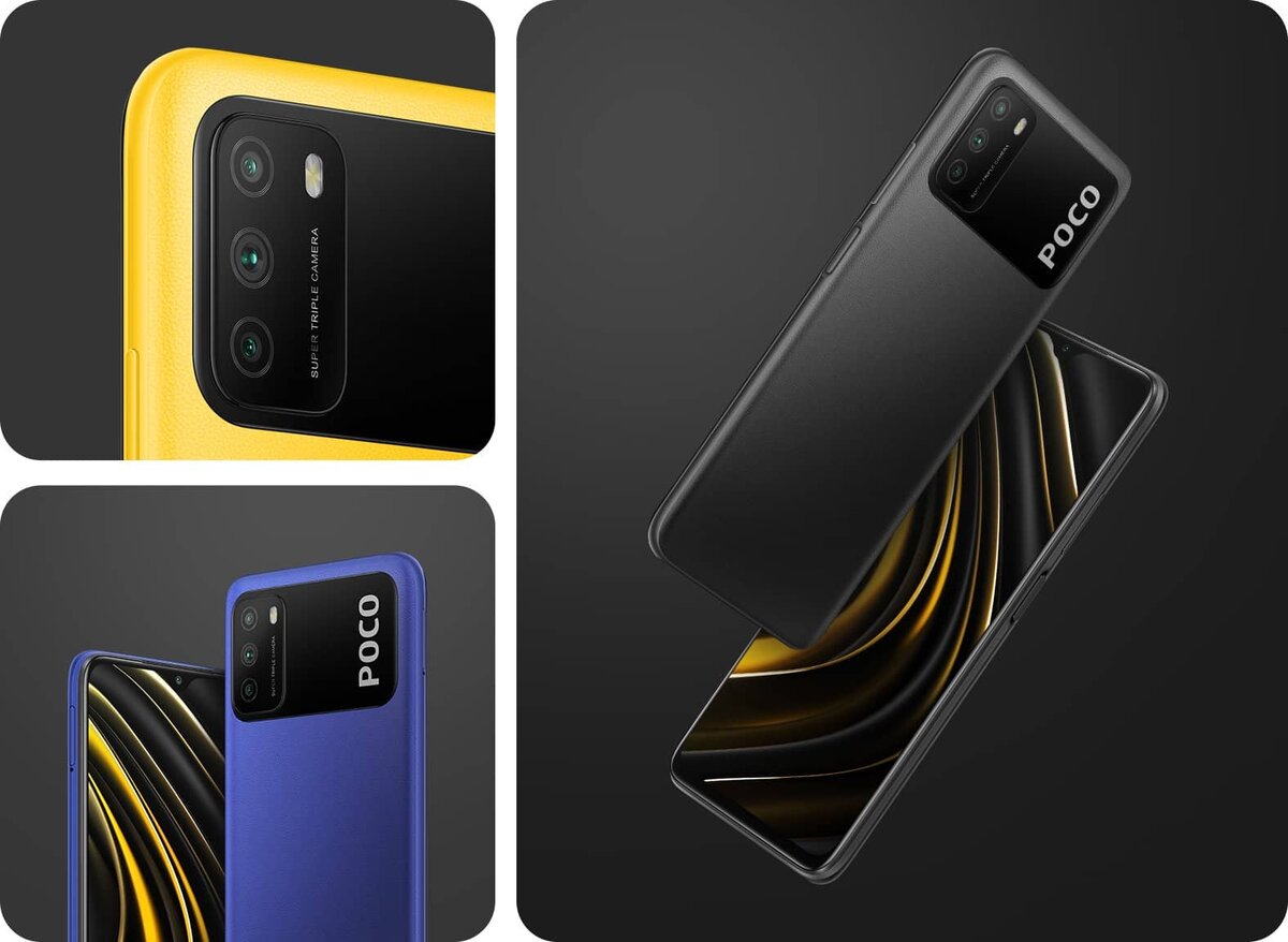 Xiaomi POCO M3 баннер дизайн и все цвета