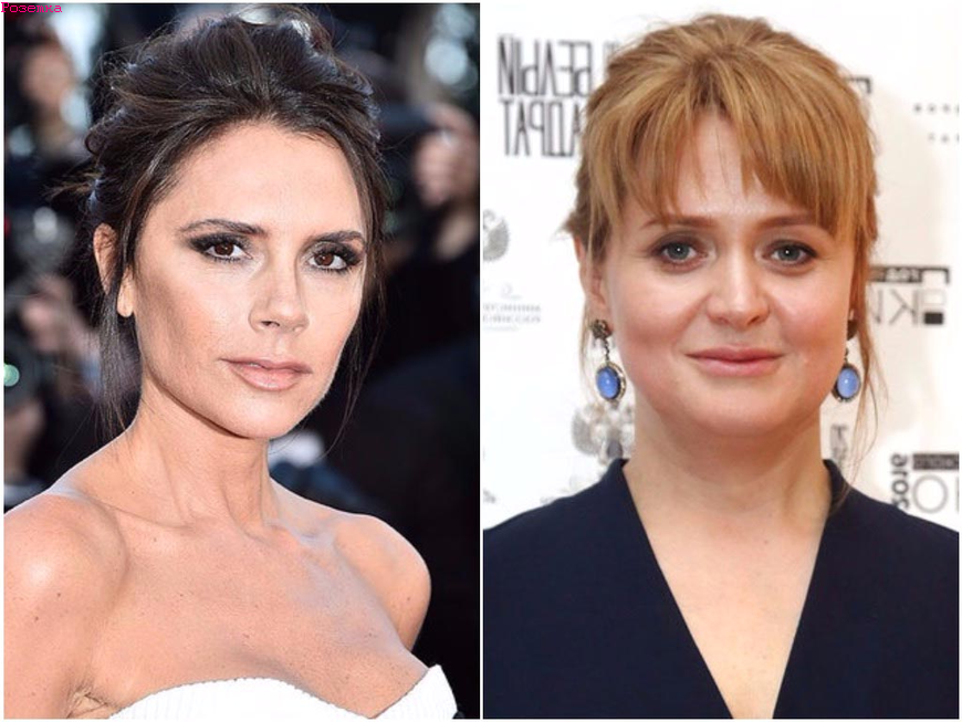 Слева Бекхэм, справа Михалкова