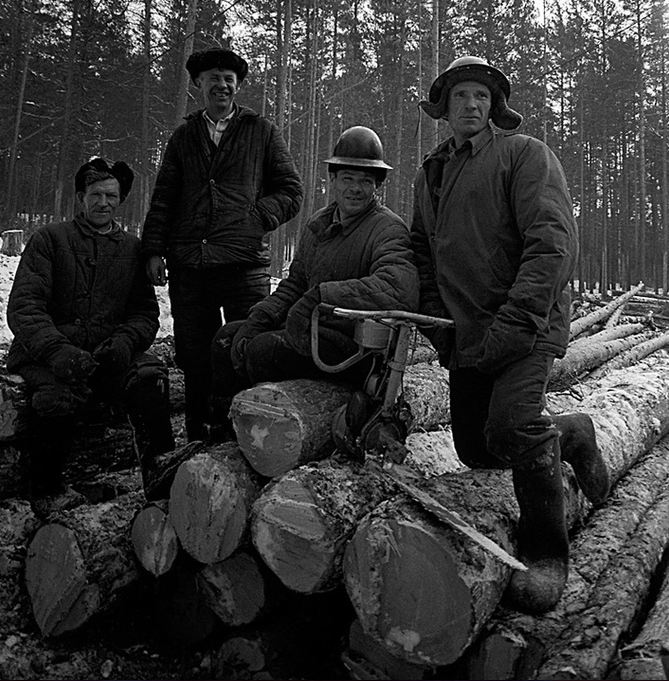 Иллюстрация: заготовка леса зимой в Челябинской области. 1973 год. Фотография из  архива Государственного исторического музея Южного Урала.