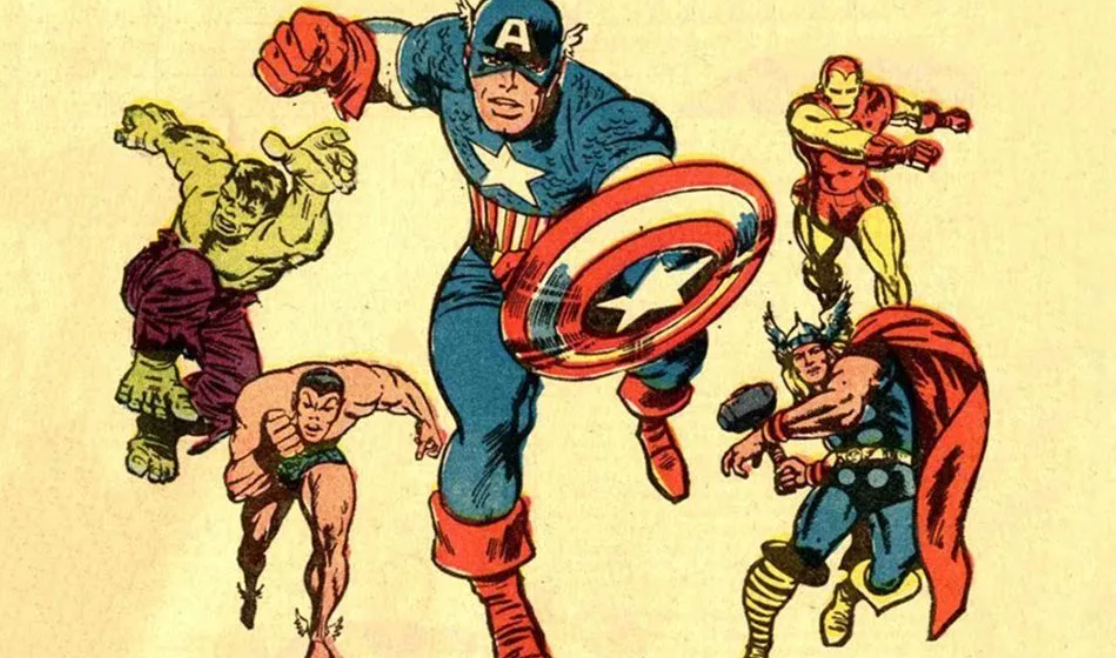Какой герой впервые появляется. The Marvel super Heroes 1966. Супергерои Марвел 1966 тор. Персонажи Марвел 60х. Капитан Америка мультсериал 1966
