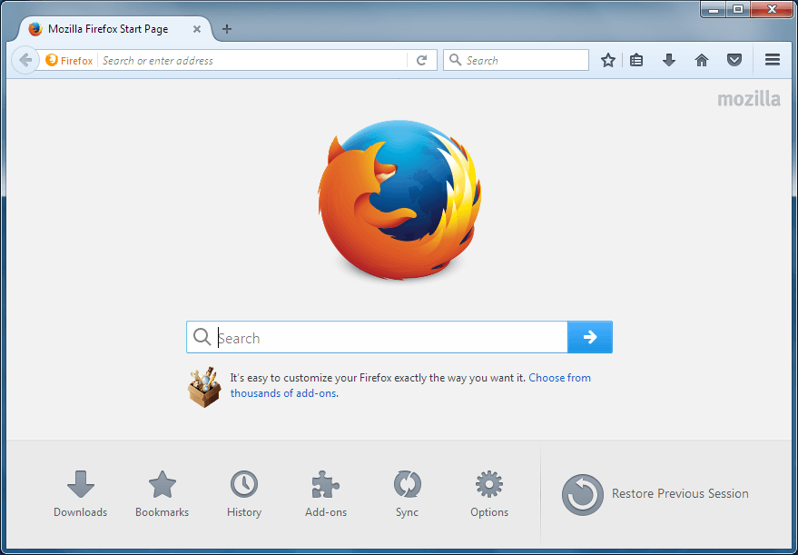 Настраиваем стартовую страницу в Mozilla Firefox