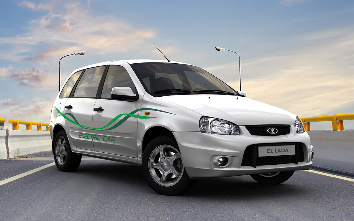 Электромобиль Lada Ellada на базе универсала Lada Kalina.