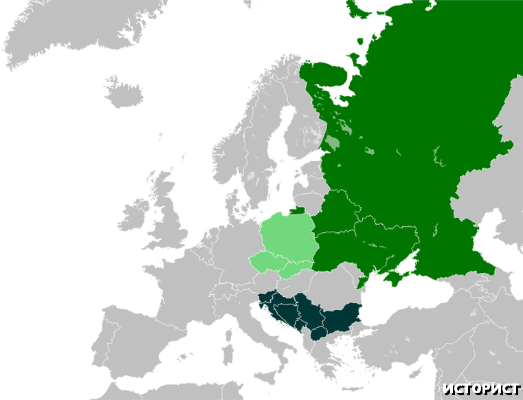 Территории заселённые славянами