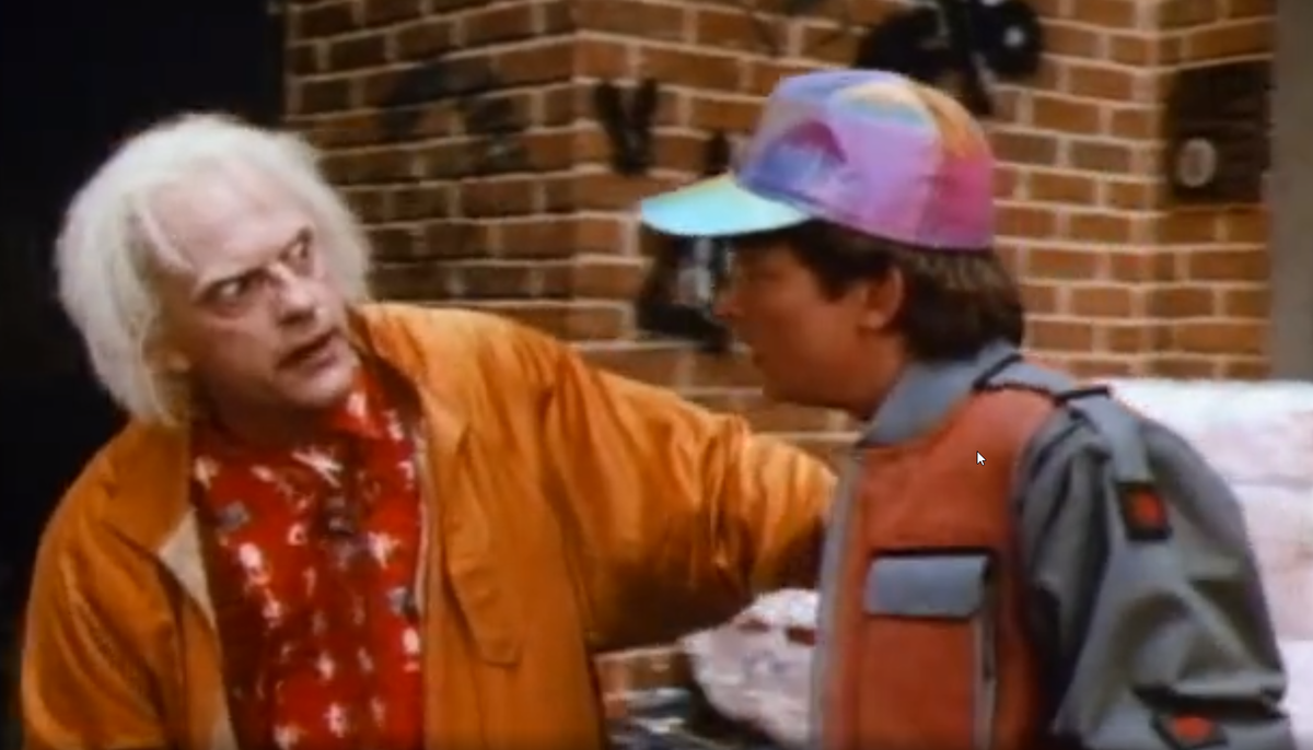 кадр из фильма "Назад в будущее"