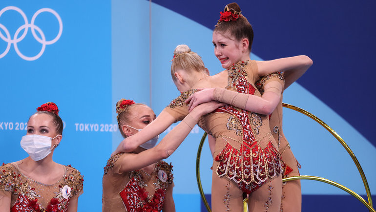 Представительницы женской сборной России по художественной гимнастике.