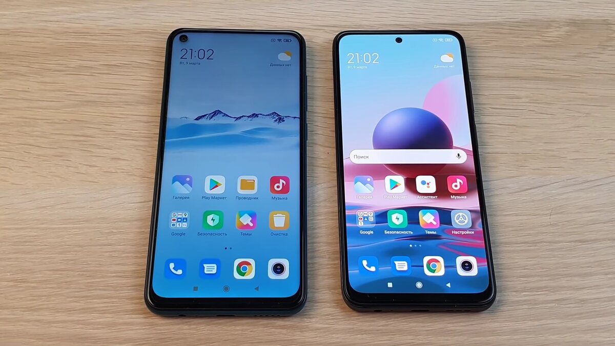 Note 9 – слева, Note 10 – справа. Источник: YouTube-канал DimaViper Live