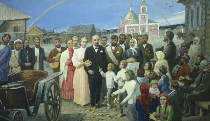 Т.Горшунова "Свадьба В.И.Ленина и Н.К.Крупской"