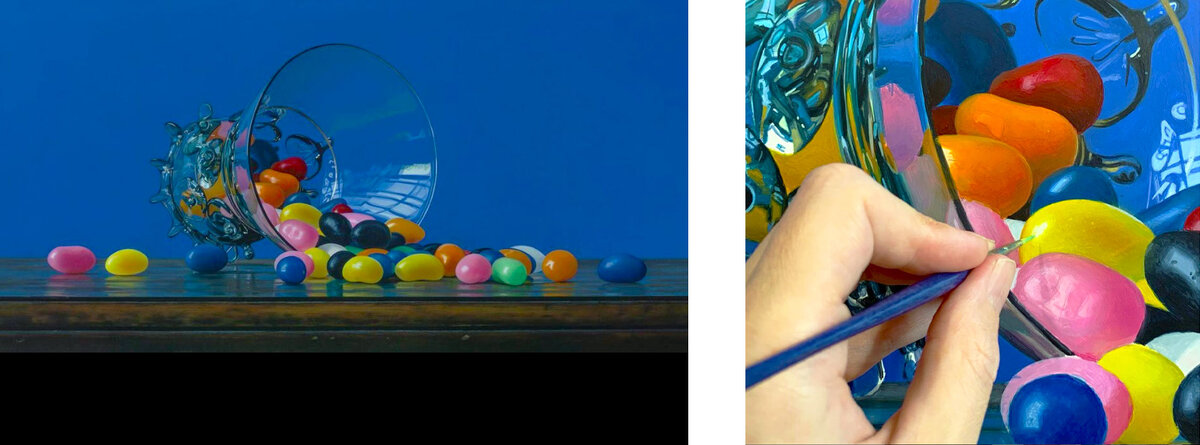 Джейсон де Грааф. Натюрморт со стеклом Беркемейера III. 2020. Панель, акрил