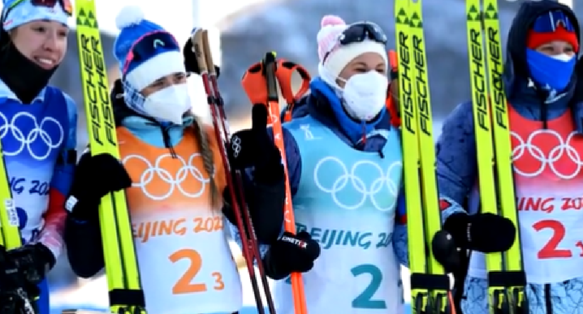 Россиянки - серебряные призеры биатлонной эстафеты Олимпиады-2022. Фото: соцсети