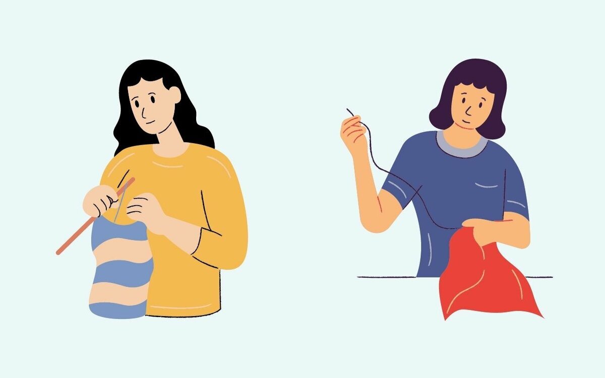 Вязание как хобби в резюме (графический редактор Canva) 