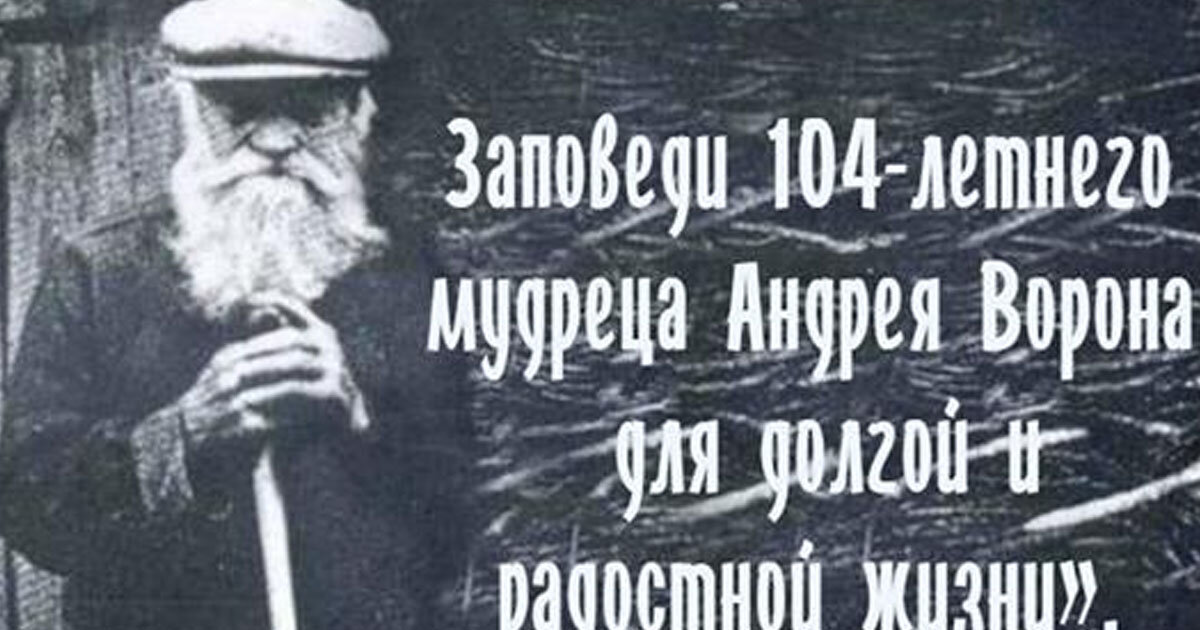 Андрея ворона. 104-Летний мудрец Андрей ворон. Андрей Воронов старец. Андрей Воронов старец 104. Андрей ворон 104 заповеди мудреца.