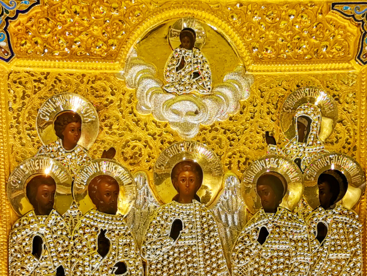 Ангел-хранитель с избранными святыми. Вторая половина XIX в. Мстёра. Собрание А. Д. Липницкогого