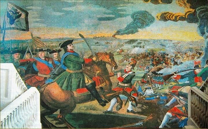 Мозаика "Полтавская баталия", выполненная знаменитым М. Ломоносовым 