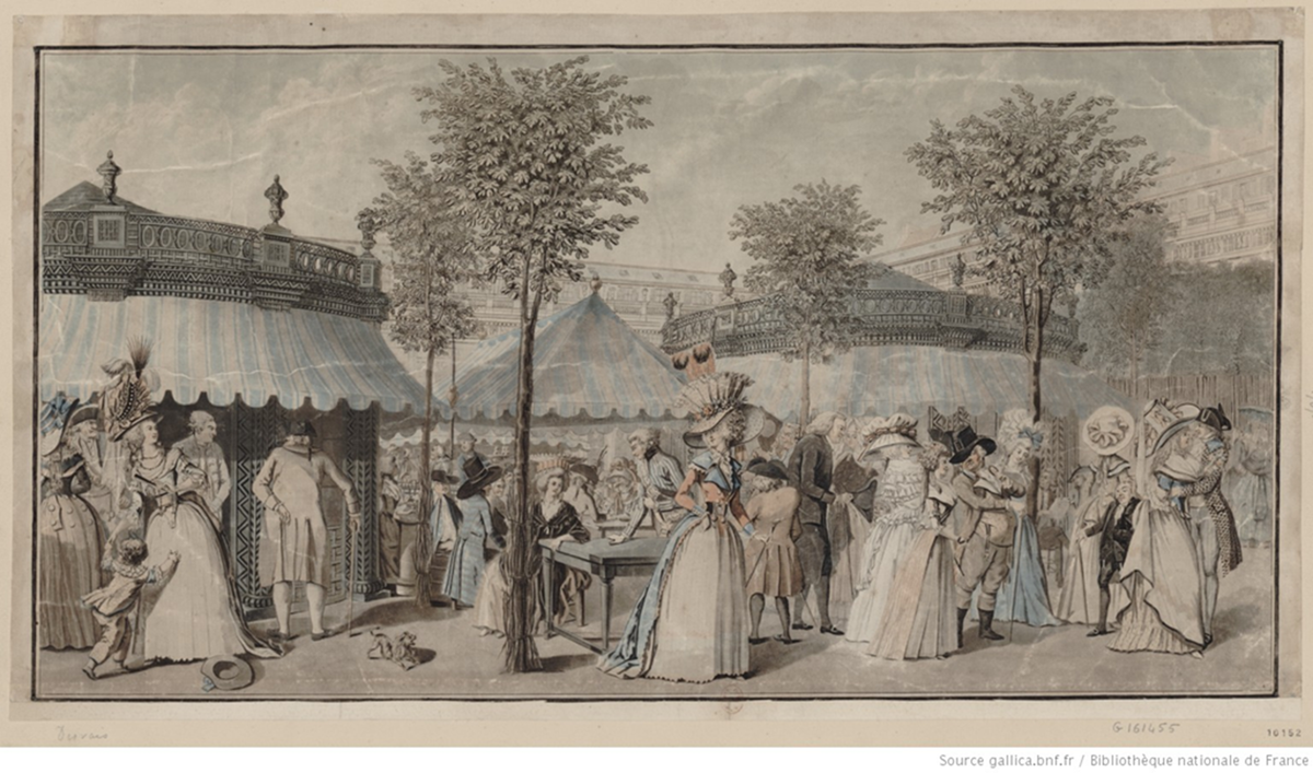 Прогулка в садах Пале-Рояль. Луи Ле Кёр по рисунку Луи Дезре, © Bibliothèque nationale de France
