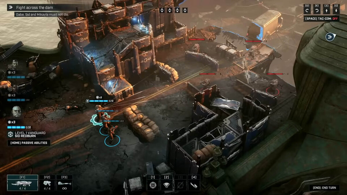 Сюжет События Gears Tactics происходят за 12 лет до начала оригинальной Gears of War[1]. В качестве главного героя выступает Гейб Диаз, отец Кейт, главной героини