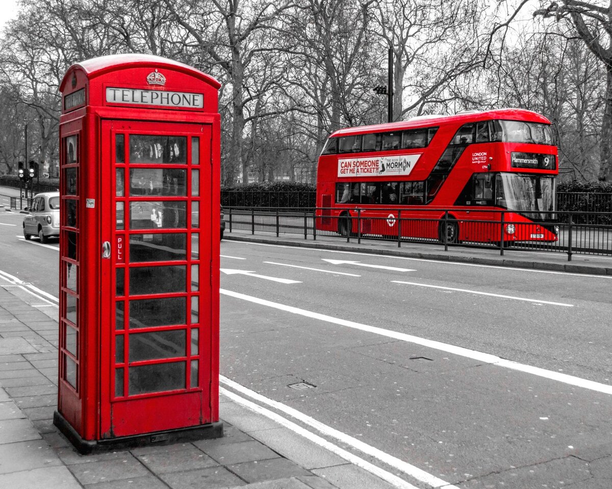 Лондон автобус и телефонная будка