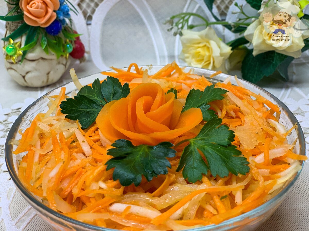 Салат из сырой моркови фото