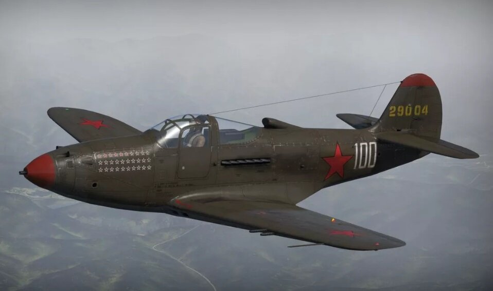 Самолёт Александра Покрышкина Р-39 "Аэрокобра"  с бортовым номером 100