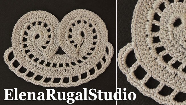 Фото элемента с узором для кружева по схеме